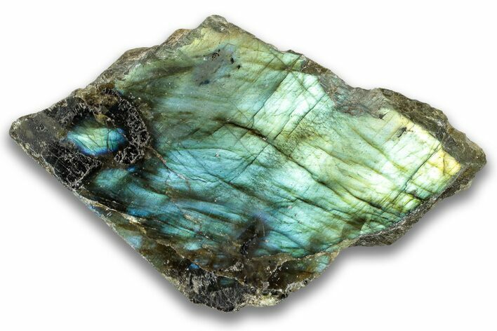 Single Side Polished Labradorite Section - Madagascar #324694